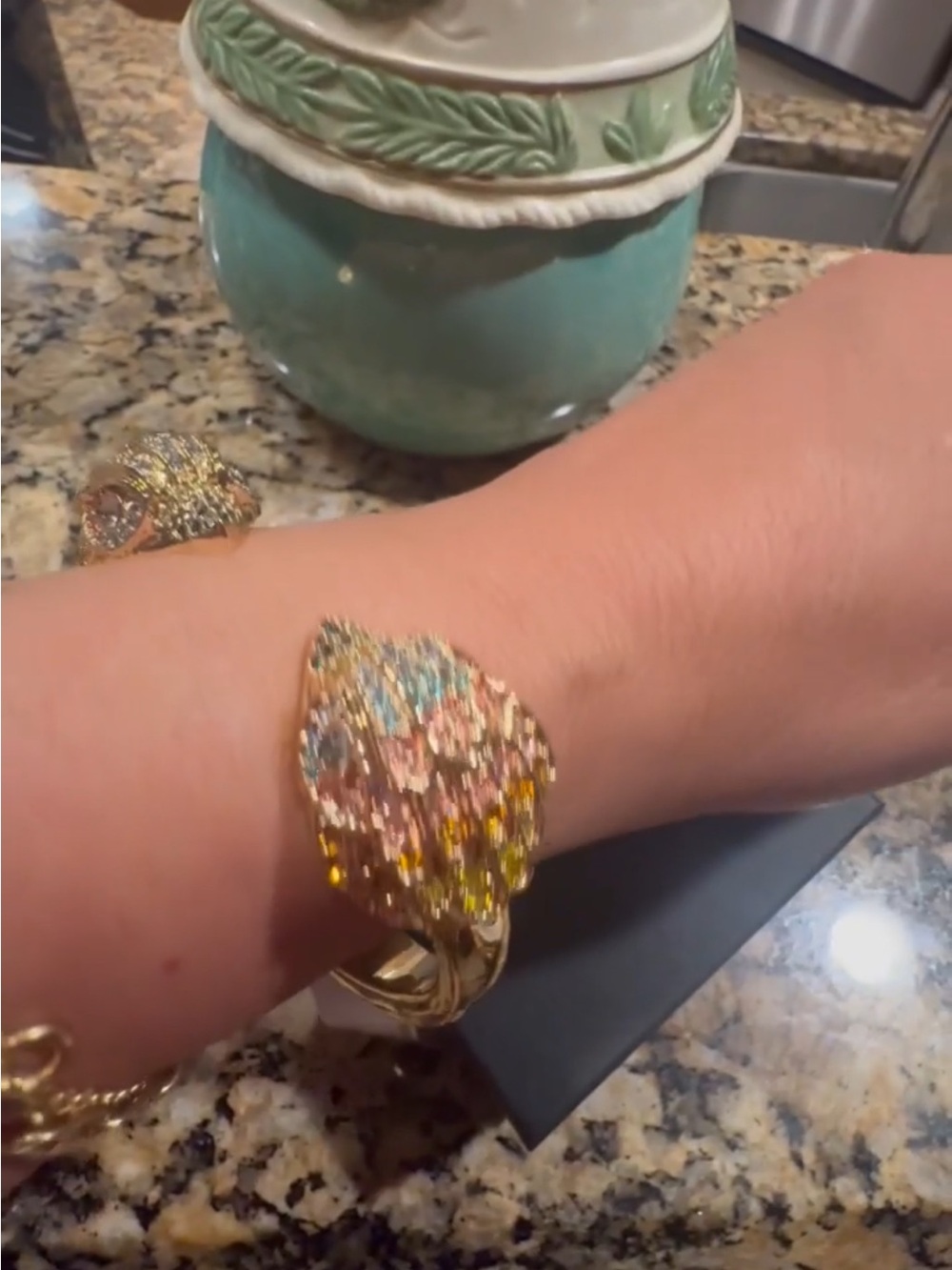 NWT Kurt Geiger Open Cuff Bracelet with Dusty NWT - Picture 2 of 7